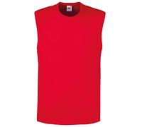 Fruit of the Loom Mens Sleeveless Vest/Tank Top (M) (Red)