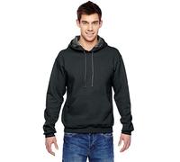 Fruit of the Loom Men's Sofspun Fleece Pullover Hoodie, Pullover - Black, Large