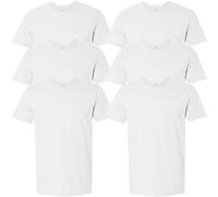 Fruit of the Loom Men's Stay Tucked Crew T-shirt Underwear, Regular - 6 Pack White, S UK