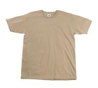 Fruit of The Loom Mens Super Premium Short Sleeve Crew Neck T-Shirt (2XL) (Khaki)