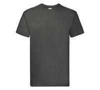 Fruit of the Loom Men's Super Premium Short Sleeve Crew Neck T-Shirt in Mid Grey | Size: Small Fruit Of The Loom Mid Grey S