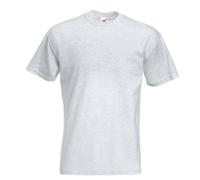 Fruit of the Loom Men's Super Premium Short Sleeve T-Shirt, Ash, Large