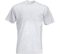 Fruit of the Loom Men's Super Premium Short Sleeve T-Shirt, Ash, Medium