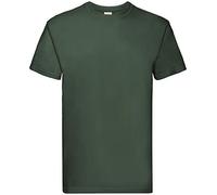 Fruit of the Loom Men's Super Premium Short Sleeve T-Shirt, Bottle Green, Small
