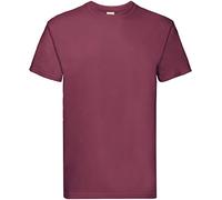 Fruit of the Loom Men's Super Premium Short Sleeve T-Shirt, Burgundy, Large
