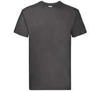 Fruit of the Loom Men's Super Premium Short Sleeve T-Shirt, Heather Grey, Medium