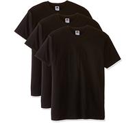 Fruit of the Loom Men's Super Premium Short Sleeve T-Shirt Pack of 3, Black, XX-Large