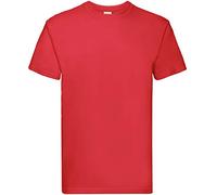 Fruit of the Loom Men's Super Premium Short Sleeve T-Shirt, Red, Small
