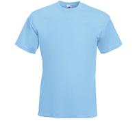 Fruit of the Loom Men's Super Premium Short Sleeve T-Shirt, Sky, X-Large