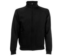 Fruit of the Loom Mens Sweatshirt Jacket (L) (Black)