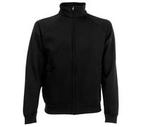 Fruit of the Loom Mens Sweatshirt Jacket (S) (Black)