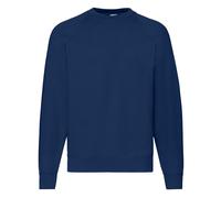 Fruit of the Loom Mens Sweatshirt Plain Crew Neck Classic Raglan Sweat Top