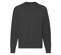 Fruit of the Loom Mens Sweatshirt Plain Crew Neck Classic Raglan Sweat Top