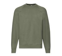 Fruit of the Loom Mens Sweatshirt Plain Crew Neck Classic Raglan Sweat Top