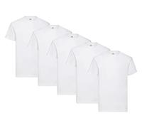 Fruit of the Loom Men's T-Shirt, 5 White Pieces + 1 Hl Purchase Block, M