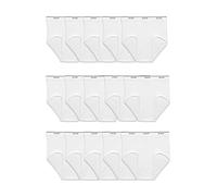 Fruit of the Loom Men's Cotton Briefs, Tag Free & Moisture Wicking, Assorted Color Multipacks Underwear, 15 Pack-White, S (Pack of 15)