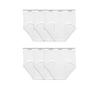 Fruit of the Loom Men's Cotton Briefs, Tag Free & Moisture Wicking, Assorted Color Multipacks Underwear, Big Man-6 Pack-White, XXL (Pack of 6)