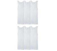 Fruit of the Loom Men's Tag-Free Tank A-Shirt White XX-Large