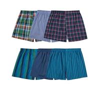 Fruit of the Loom Men's Tag Free Woven Boxer Shorts, Relaxed Fit, Moisture Wicking, Color Multipacks, Assorted Plaid, XL (Pack of 6)