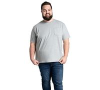 Fruit of the Loom Men's Tall Size Eversoft Cotton Short Sleeve T-Shirts (Regular, Big & Tall-Pocket-Grey Heather, Large