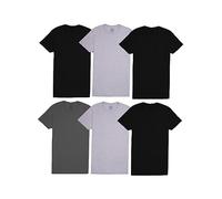 Fruit of the Loom Men's Pocket T-Shirt Multipack Underwear, Undershirt-6 Pack-Black/Grey, XL