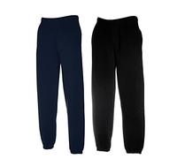 Fruit of The Loom Men's trousers, 1 x deep navy + 1 x black elastic + 1 Hl purchase notepad, 3XL