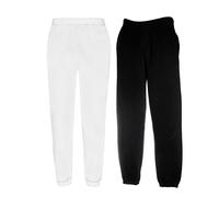 Fruit of The Loom Men's Trousers, 1x Black + 1x White Elastic + 1 Notepad, L