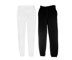 Fruit of The Loom Men's Trousers, 1x Black + 1x White Elastic + 1 Notepad, L