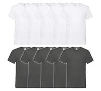 Fruit of the Loom Men's V-Neck Valueweight T-Shirt (Pack of 10) - Multicolour - Medium