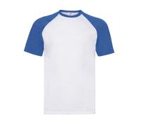 Fruit of the Loom Men's Valueweight Contrast Colour Bound Neck Baseball T-Shirt