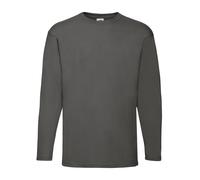 (L, Light Graphite) Fruit of the Loom Mens Valueweight Heather Long-Sleeved T-Shirt