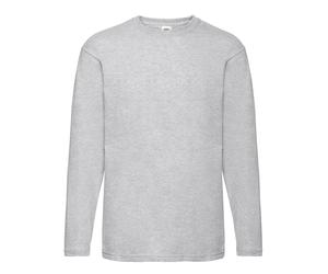 Fruit of the Loom Mens Valueweight Heather Long-Sleeved T-Sh RW9718