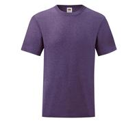 Fruit of the Loom Men's Valueweight Heather T-Shirt in Purple | Size: Large Fruit Of The Loom Purple L