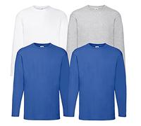 Fruit of the Loom Men's Valueweight Long Sleeve Sports Top, L