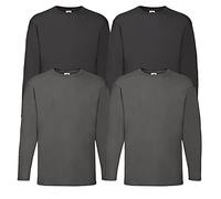 Fruit of the Loom Men's Valueweight Long Sleeve Sports Top, L