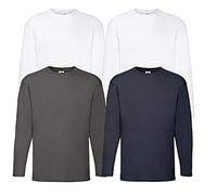 Fruit of the Loom Men's Valueweight Long Sleeve Sports Top, L