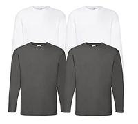 Fruit of the Loom Men's Valueweight Long Sleeve Sports Top, XL