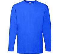 Fruit of the Loom T-Shirt Valueweight Long Sleeve, Men's, Royal, Medium