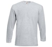 Fruit of the Loom Men's Valueweight Plain Long-Sleeved T-Shirt in Dark Grey | Size: 3XL Fruit Of The Loom Dark Grey 3XL