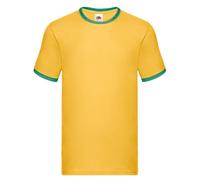Fruit of the Loom Men's Valueweight Ringer T-shirt with Fine Knit Gauge
