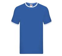 Fruit Of The Loom Mens Valueweight Ringer Tee Top Casual Party Wear