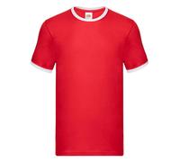 Fruit Of The Loom Mens Valueweight Ringer Tee Top Casual Party Wear