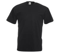 Fruit of the Loom Men's Valueweight Short Sleeve T-Shirt, Black, Medium