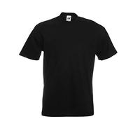Fruit of the Loom Men's Valueweight Short Sleeve T-Shirt Pack of 10, Black, Large