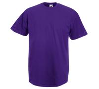 Fruit of the Loom Mens Valueweight Short Sleeve T-Shirt - Purple Cotton - Size Small