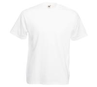 Fruit of the Loom Mens Valueweight Short Sleeve T-Shirt - White Cotton - Size Large