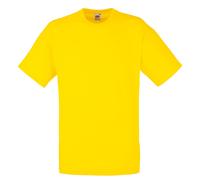 Fruit of the Loom Mens Valueweight Short Sleeve T-Shirt - Yellow Cotton - Size 2XL