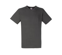 Fruit of the Loom Mens Valueweight V-Neck, Short Sleeve T-Shirt (2XL) (Light Graphite)