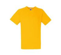 Fruit of the Loom Mens Valueweight V-Neck, Short Sleeve T-Shirt (S) (Sunflower)