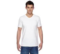 Fruit of the Loom Mens Valueweight V-Neck, Short Sleeve T-Shirt (XL) (White)